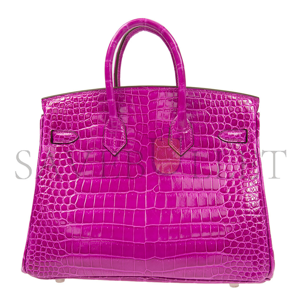 HERMÈS MASTER BIRKIN 30 CROCODILE LEATHER PURPLE GOLD BUCKLE H041354CK15 (30*22*15cm)